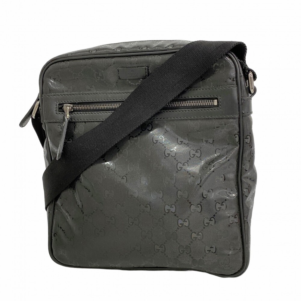 Gucci Shoulder Bag GG Imprime Black Silver Hardware